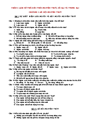 750 Câu trắc nghiệm Lịch sử 10 cả năm (Có đáp án)